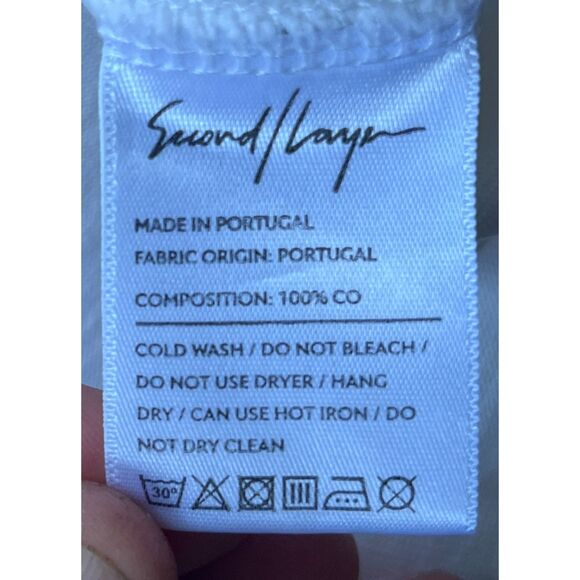 Second Layer White Cropped T Shirt Tee Top Women's Size Medium - Picture 5 of 10